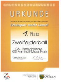 Urkunde Zweifelderball